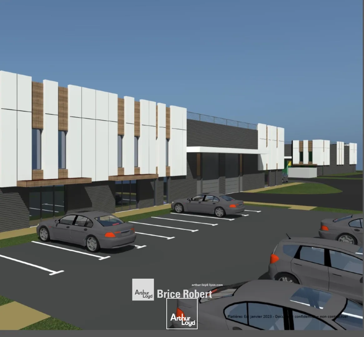 A vendre - 11 cellules d'activités entre 666 et 983 m² - Saint-Laurent d'Agny